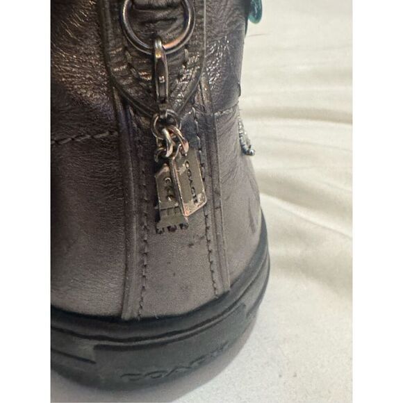 Coach C216 sequin shooting stars space rocket  stars leather sneakers 10 womens - Picture 4 of 9